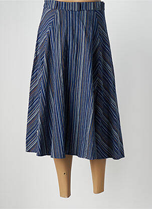 Jupe mi-longue taille à pinces bleu LE FABULEUX MARCEL DE BRUXELLES femme