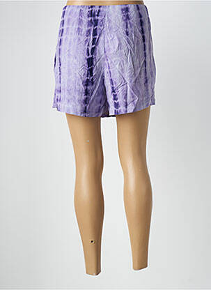 Jupe short tissage popeline violet CEMI femme