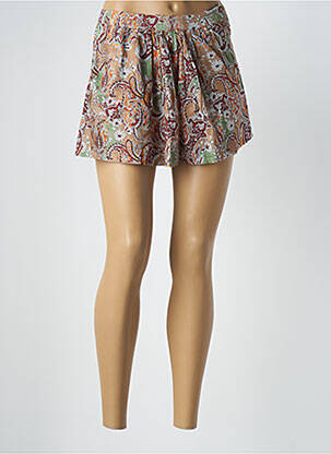 Short taille à pinces taille haute marron MNG femme