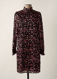 Robe mi-longue coupe fluide manches longues noir IKKS femme