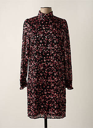 Robe mi-longue coupe fluide manches longues noir IKKS femme