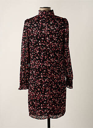 Robe mi-longue coupe fluide manches longues noir IKKS femme