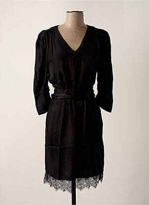 Robe mi-longue manches 3/4 manches 3/4 noir IKKS femme