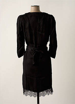 Robe mi-longue manches 3/4 manches 3/4 noir IKKS femme