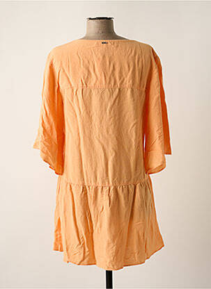 Robe courte manches 3/4 manches 3/4 orange BANANA MOON femme