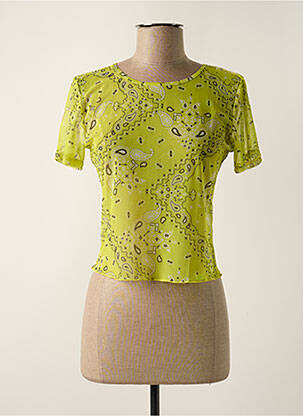 Top stretch manches courtes vert BANANA MOON femme