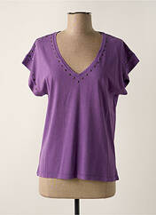 T-shirt violet IKKS pour femme seconde vue