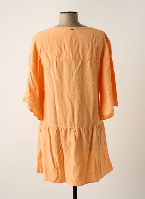 Robe courte manches 3/4 manches 3/4 orange BANANA MOON femme
