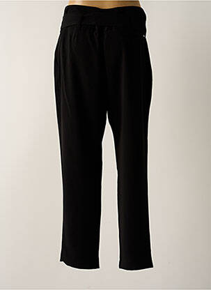 Pantalon droit taille à pinces taille haute noir IKKS femme