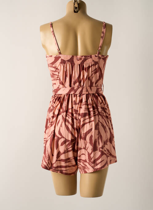 Combishort col carré fines bretelles rose BANANA MOON femme