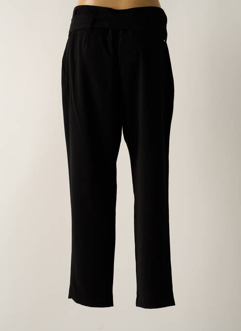Pantalon droit taille à pinces taille haute noir IKKS femme