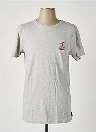 T-shirt broderie manches courtes gris PULL IN homme