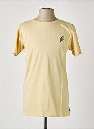 T-shirt broderie manches courtes jaune PULL IN homme
