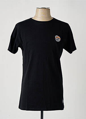 T-shirt broderie manches courtes noir PULL IN homme