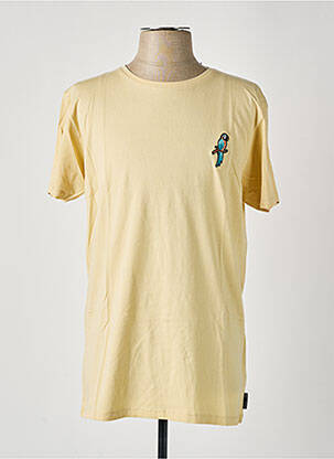 T-shirt broderie manches courtes jaune PULL IN homme