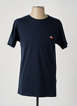 T-shirt broderie manches courtes bleu PULL IN homme