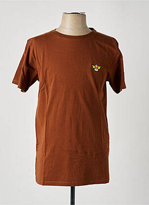 T-shirt stretch manches courtes marron PULL IN homme