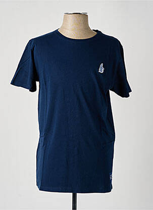 T-shirt broderie manches courtes bleu PULL IN homme