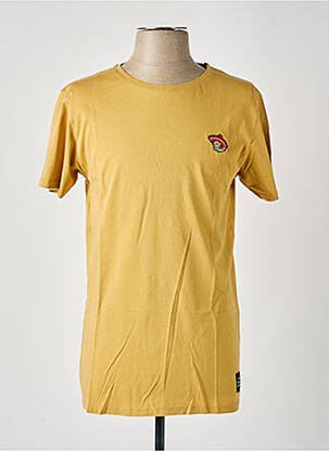 T-shirt broderie manches courtes jaune PULL IN homme