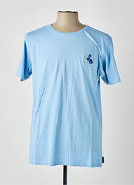 T-shirt broderie manches courtes bleu PULL IN homme