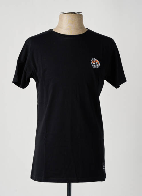 T-shirt broderie manches courtes noir PULL IN homme
