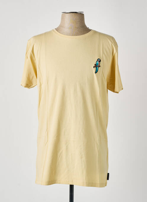 T-shirt broderie manches courtes jaune PULL IN homme