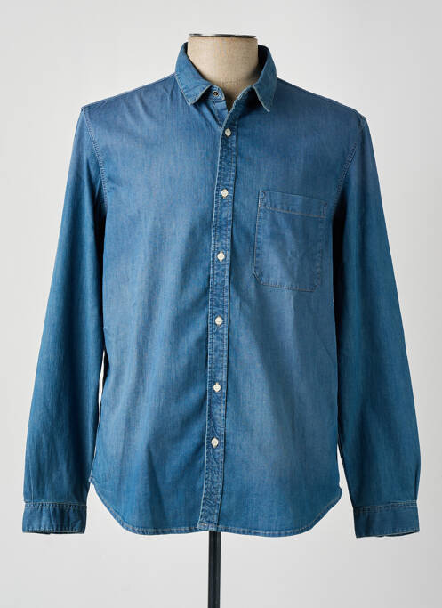 Chemise manches longues bleu IKKS pour homme