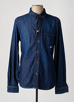Chemise manches longues poignets boutonnés bleu PULL IN homme