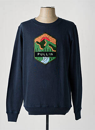 Sweat-shirt broderie manches longues bleu PULL IN homme