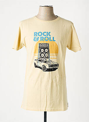 T-shirt stretch manches courtes jaune PULL IN homme