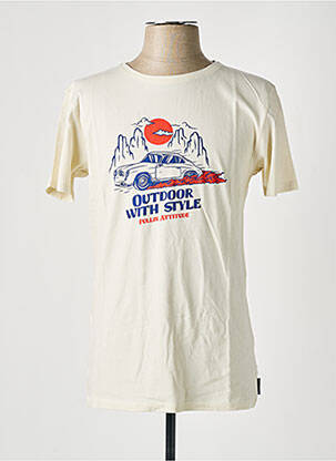 T-shirt stretch manches courtes beige PULL IN homme