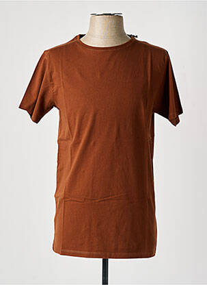 T-shirt stretch manches courtes marron PULL IN homme
