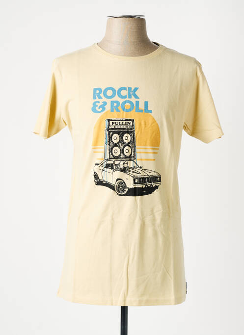 T-shirt stretch manches courtes jaune PULL IN homme