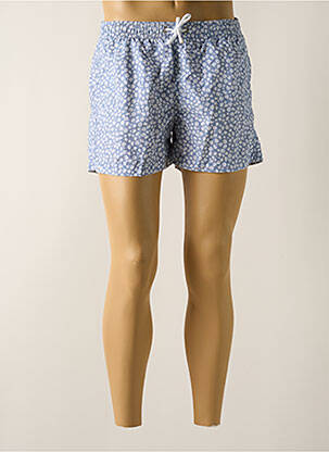 Short de bain effet matière satinée bleu BANANA MOON homme