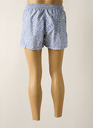 Short de bain effet matière satinée bleu BANANA MOON homme