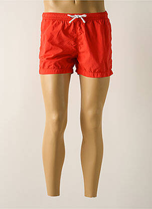 Short de bain effet matière satinée rouge BANANA MOON homme