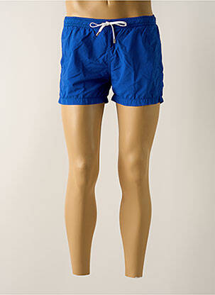 Short de bain effet matière satinée bleu BANANA MOON homme