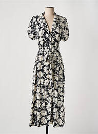 Robe longue manches courtes manches courtes noir GOA femme
