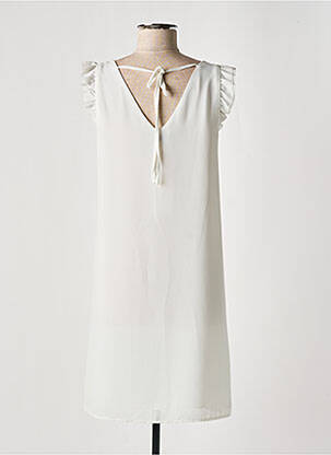 Robe mi-longue coupe fluide manches courtes blanc IT HIPPIE femme