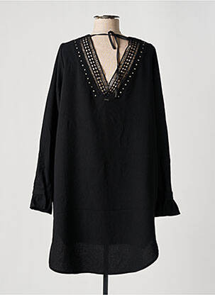 Robe courte manches longues manches longues noir KAPORAL femme
