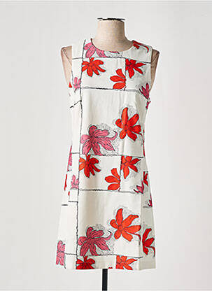 Robe courte sans manche sans manche blanc DESIGUAL femme