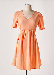 Robe courte coupe évasée manches courtes orange KAPORAL femme