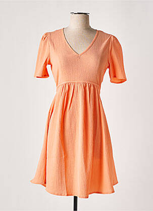Robe courte manches courtes manches courtes orange KAPORAL femme