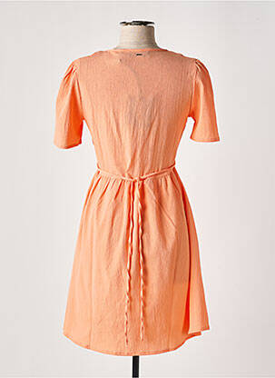 Robe courte coupe évasée manches courtes orange KAPORAL femme