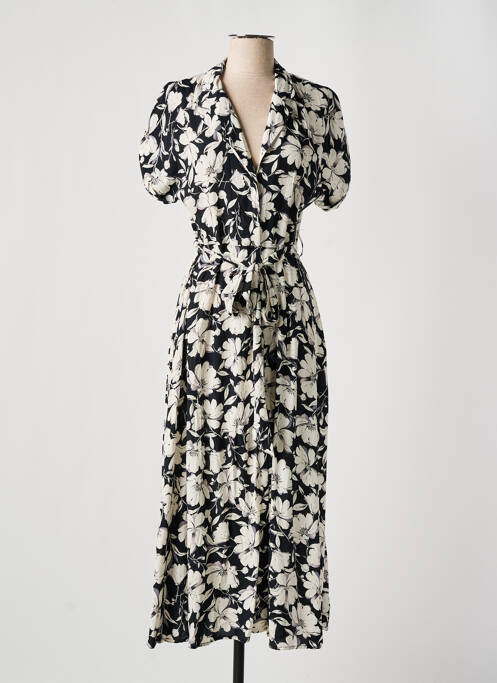 Robe longue manches courtes manches courtes noir GOA femme