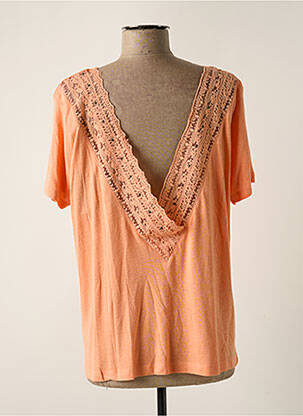 Top coupe fluide manches courtes orange KAPORAL femme