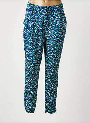 Pantalon chino poches taille haute bleu MOLLY BRACKEN femme
