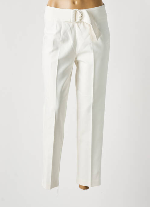 Pantalon 7/8 coupe cigarette taille normale beige MORGAN femme