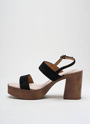 Sandales/nu pieds semi compensé talon de 7 à 9cm noir LES P'TITES BOMBES femme