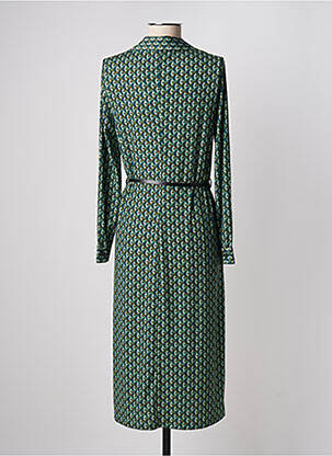 Robe mi-longue manches longues manches longues vert SEE THE MOON femme